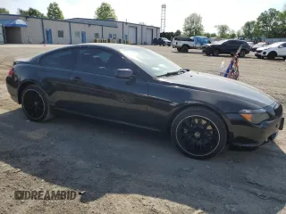 2005 BMW 6 Series 645Ci with VIN WBAEH73455B216215, listed as a Copart auction lot 52933134 with 335,794 mi miles and Salvage Title. Bid and sale history available at carsss.com. Image 4.