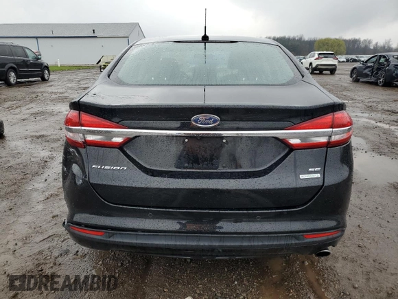 2017 Ford Fusion SE with VIN 3FA6P0HD4HR353470, listed as a Copart auction lot 51620435 with 81,537 mi miles and Salvage Title. Bid and sale history available at carsss.com. Image 6.