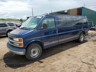 2001 Chevrolet Express z VIN 1GAGG29RX11129410, wystawiony jako Copart lot #59819275 z przebiegiem 140 295 mil mil oraz Czysty tytuł • Clean title. Historia ofert i sprzedaży dostępna na DreamBid. Obrazek 1.