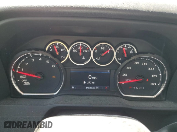 2022 Chevrolet Silverado 1500 Custom Trail Boss with VIN 3GCPYCEL8NG123561, listed as a Copart auction lot 49740345 with 34,837 mi miles and Salvage Title. Bid and sale history available at DreamBid. Image 9.