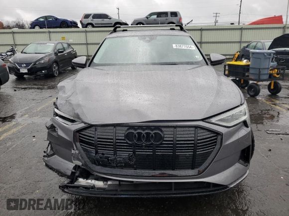 2021 Audi e-tron Premium Plus with VIN WA1LAAGEXMB017927, listed as a Copart auction lot 83877554 with 54,348 mi miles and Salvage Title. Bid and sale history available at DreamBid. Image 5.