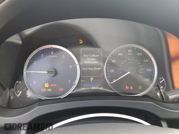 2024 Lexus IS 350 F Sport with VIN JTHBZ1B24R5082333, listed as a Copart auction lot 57138925 with 2,477 mi miles and Salvage title. Bid and sale history available at DreamBid. Image 9.