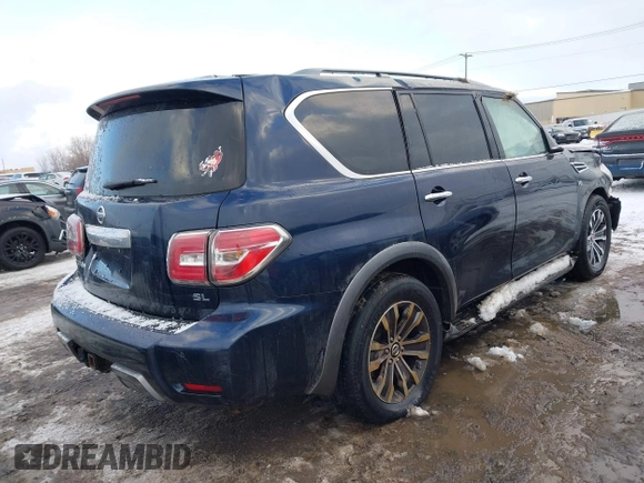 2020 Nissan Armada SL with VIN JN8AY2NC5LX519119, listed as a IAAI auction lot 41447880 with 100,862 mi miles. Bid and sale history available at carsss.com. Image 4.