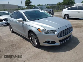 2014 Ford Fusion Titanium with VIN 3FA6P0K99ER358244, listed as a IAAI auction lot 42085703 with 194,626 mi miles. Bid and sale history available at carsss.com. Image 1.