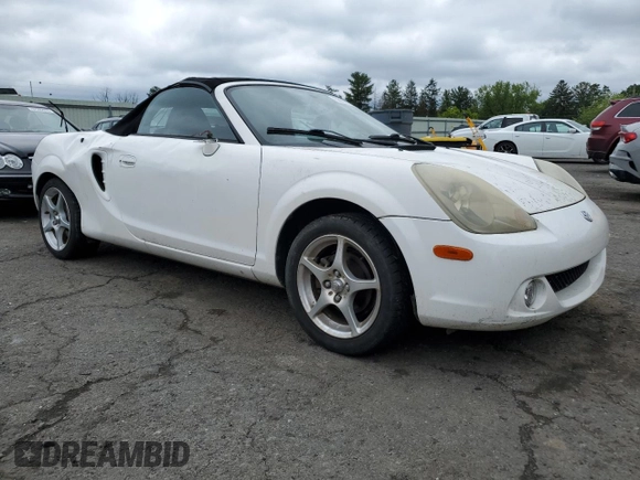 2003 Toyota MR2 z VIN JTDFR320130054491, wystawiony jako Copart lot #58899155 z przebiegiem 62 552 mil mil oraz Szkoda całkowita • Salvage title. Historia ofert i sprzedaży dostępna na DreamBid. Obrazek 4.