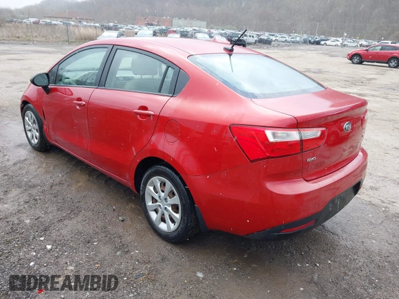 2013 Kia Rio LX with VIN KNADM4A34D6310495, listed as a IAAI auction lot 41986664 with 129,145 mi miles. Bid and sale history available at carsss.com. Image 3.