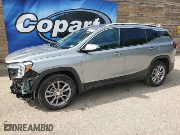2023 GMC Terrain SLT with VIN 3GKALVEG0PL249477, listed as a Copart auction lot 61233015 with 35,251 mi miles and Clean title. Bid and sale history available at DreamBid. Image 1.
