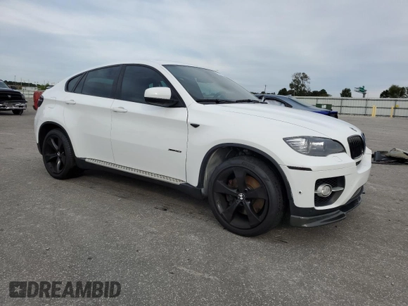 2011 BMW X6 50i with VIN 5UXFG8C51BLZ96811, listed as a Copart auction lot 75038764 with 0 mi miles and Salvage Title. Bid and sale history available at carsss.com. Image 4.