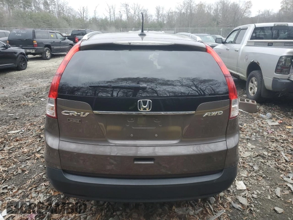 2012 Honda CR-V EX-L with VIN 5J6RM4H79CL015985, listed as a Copart auction lot 83445374 with 188,642 mi miles and Salvage Title. Bid and sale history available at DreamBid. Image 6.