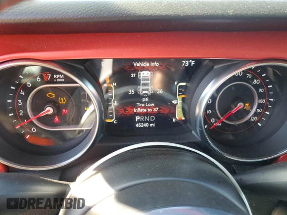 2021 Jeep Wrangler Unlimited Rubicon с VIN 1C4JJXFG4MW838808, выставлен на аукционе Copart как лот 57684355 с пробегом 45 240 миль миль и Списание • Salvage title. История ставок и продаж доступна на DreamBid. Изображение 9.