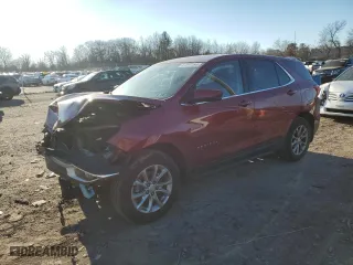 2020 Chevrolet Equinox LT with VIN 2GNAXUEV5L6267875, listed as a Copart auction lot 87297164 with 49,093 mi miles and Salvage Title. Bid and sale history available at carsss.com. Image 1.