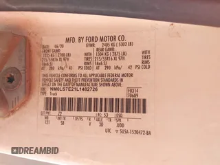 2020 Ford Transit Connect XL z VIN NM0LS7E21L1482726, wystawiony jako IAAI lot #42552021 z przebiegiem 293 213 mil mil oraz . Historia ofert i sprzedaży dostępna na DreamBid. Obrazek 9.