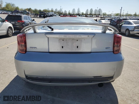 2003 Toyota Celica GT with VIN JTDDR32T730162812, listed as a Copart auction lot 53166595 with 185,433 mi miles and Salvage Title. Bid and sale history available at carsss.com. Image 6.