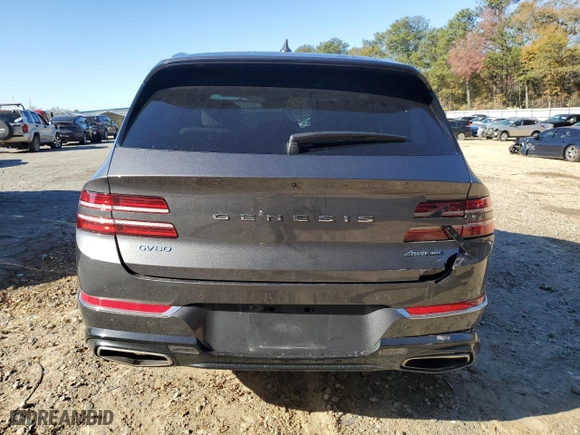 2022 Genesis GV80 with VIN KMUHCESC7NU078514, listed as a Copart auction lot 82699244 with 40,281 mi miles and Salvage Title. Bid and sale history available at carsss.com. Image 6.