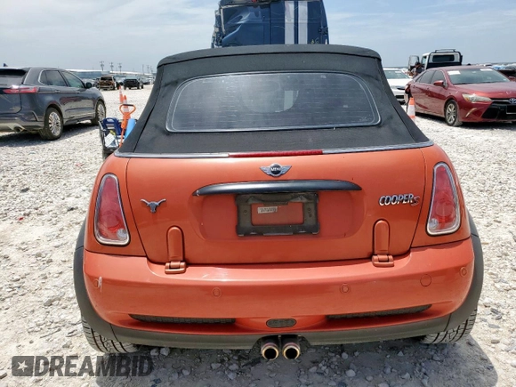 2007 MINI Convertible S with VIN WMWRH33547TJ43144, listed as a Copart auction lot 65440545 with 88,073 mi miles and Salvage title. Bid and sale history available at DreamBid. Image 6.