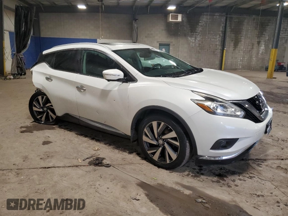 2015 Nissan Murano SL with VIN 5N1AZ2MH0FN270861, listed as a Copart auction lot 86621814 with 93,376 mi miles and Salvage Title. Bid and sale history available at DreamBid. Image 4.