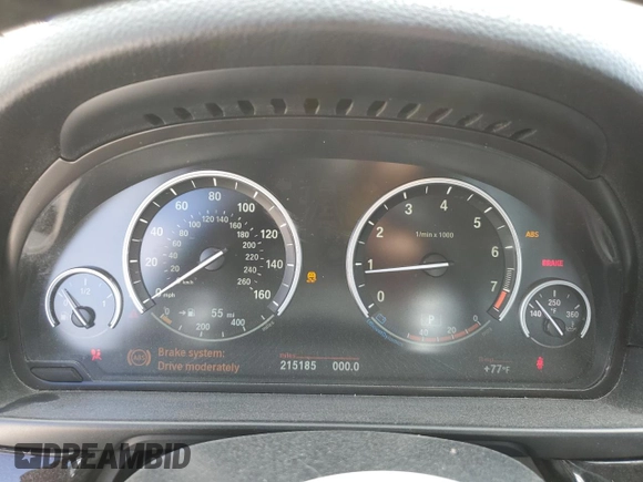 2016 BMW 5 Series 535i with VIN WBA5B1C5XGG128970, listed as a Copart auction lot 52917445 with 215,185 mi miles and Salvage Title. Bid and sale history available at DreamBid. Image 9.