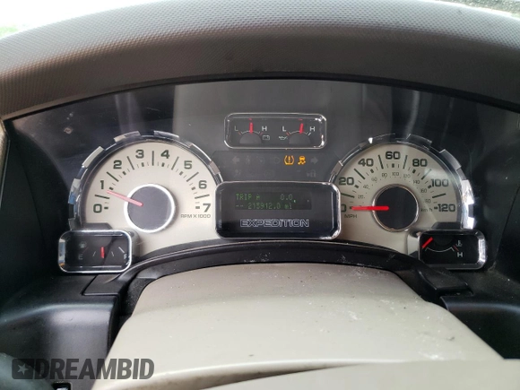2012 Ford Expedition Limited with VIN 1FMJU1K56CEF34839, listed as a Copart auction lot 54479565 with 215,912 mi miles and Salvage Title. Bid and sale history available at DreamBid. Image 9.