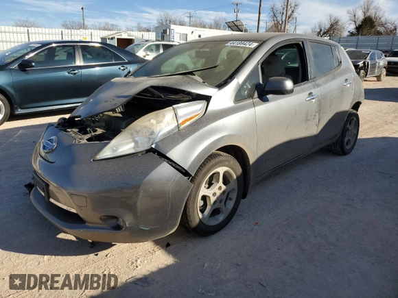 2015 Nissan LEAF S z VIN 1N4AZ0CP6FC303879, wystawiony jako Copart lot #44189424 z przebiegiem Nie podano mil oraz Szkoda całkowita • Salvage title. Historia ofert i sprzedaży dostępna na DreamBid. Obrazek 1.