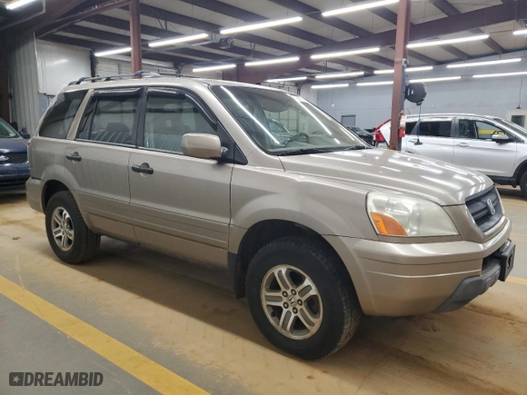 2003 Honda Pilot EX with VIN 2HKYF18503H605358, listed as a Copart auction lot 49461035 with 225,939 mi miles and Salvage Title. Bid and sale history available at carsss.com. Image 4.