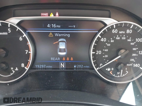 2025 Nissan Altima SV with VIN 1N4BL4DV5SN307592, listed as a IAAI auction lot 42116211 with 19,297 mi miles. Bid and sale history available at carsss.com. Image 15.