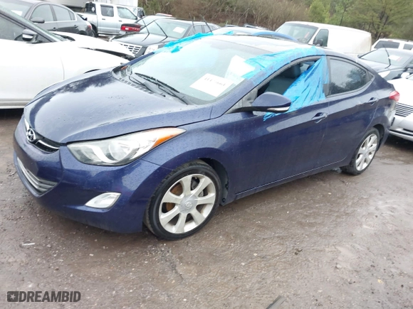 2012 Hyundai Elantra GLS with VIN 5NPDH4AE6CH098292, listed as a IAAI auction lot 41475661 with 94,083 mi miles. Bid and sale history available at carsss.com. Image 2.
