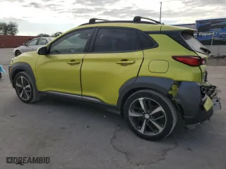 2018 Hyundai Kona Ultimate with VIN KM8K53A5XJU065384, listed as a Copart auction lot 80363344 with 91,046 mi miles and Non Repairable. Bid and sale history available at carsss.com. Image 2.