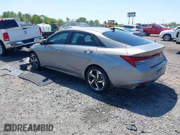 2023 Hyundai Elantra Limited with VIN KMHLP4AG5PU406785, listed as a IAAI auction lot 41979518 with 25,205 mi miles and . Bid and sale history available at DreamBid. Image 3.