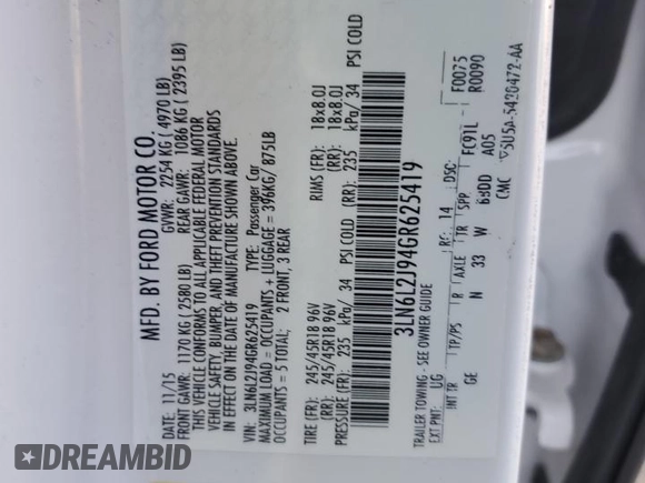 2016 Lincoln MKZ with VIN 3LN6L2J94GR625419, listed as a Copart auction lot 44732985 with 80,530 mi miles and Salvage Title. Bid and sale history available at carsss.com. Image 14.