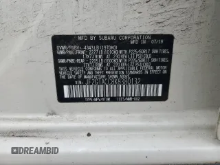 2019 Subaru Crosstrek Premium with VIN JF2GTACC8K8380132, listed as a Copart auction lot 57652785 with 92,051 mi miles and Salvage title. Bid and sale history available at DreamBid. Image 12.