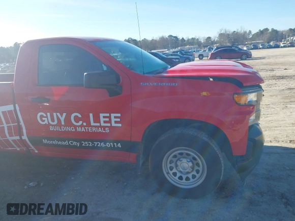 2020 Chevrolet Silverado 1500 Work Truck with VIN 3GCNWAEH3LG345516, listed as a IAAI auction lot 41593718 with 76,297 mi miles. Bid and sale history available at carsss.com. Image 13.
