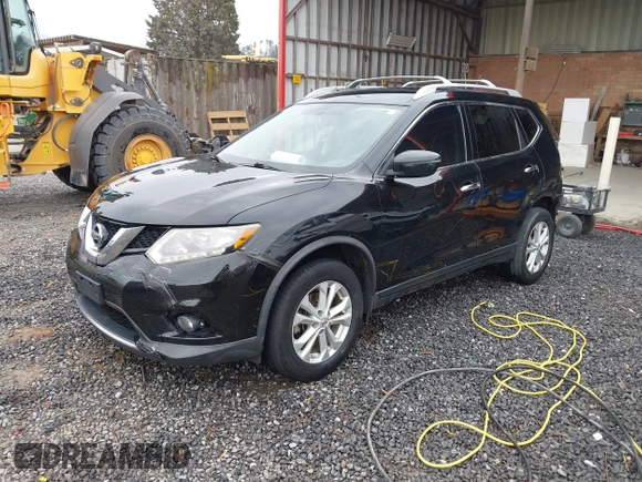 2016 Nissan Rogue SV with VIN KNMAT2MV9GP629576, listed as a IAAI auction lot 41780290 with 129,089 mi miles. Bid and sale history available at carsss.com. Image 2.
