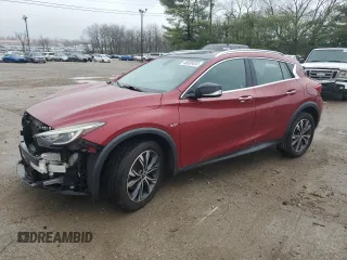 2017 Infiniti QX30 Luxury with VIN SJKCH5CR4HA035947, listed as a Copart auction lot 46508454 with 96,555 mi miles and Salvage Title. Bid and sale history available at carsss.com. Image 1.