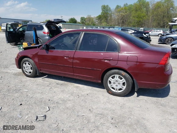 2002 Honda Civic LX with VIN 2HGES16522H536487, listed as a Copart auction lot 52560635 with 121,970 mi miles and Salvage Title. Bid and sale history available at carsss.com. Image 2.