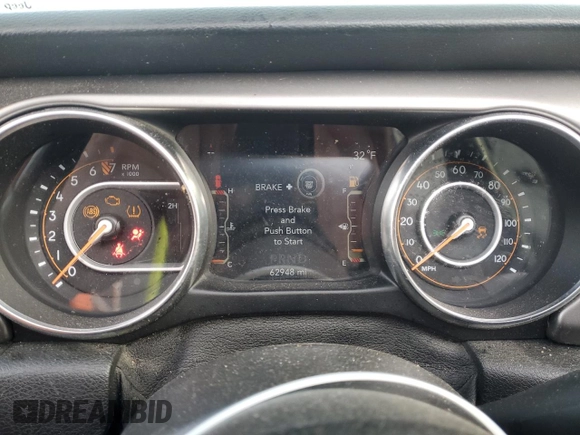 2021 Jeep Wrangler Sport S with VIN 1C4HJXAG4MW719355, listed as a Copart auction lot 80171574 with 62,948 mi miles and Non Repairable. Bid and sale history available at DreamBid. Image 9.
