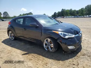 2012 Hyundai Veloster w/Black Int with VIN KMHTC6AD6CU080650, listed as a Copart auction lot 57844255 with Not provided miles and Salvage title. Bid and sale history available at DreamBid. Image 4.