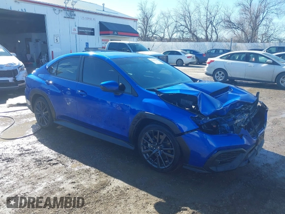 2022 Subaru WRX Premium with VIN JF1VBAF62N9029543, listed as a IAAI auction lot 41642982 with 15,597 mi miles and . Bid and sale history available at DreamBid. Image 1.