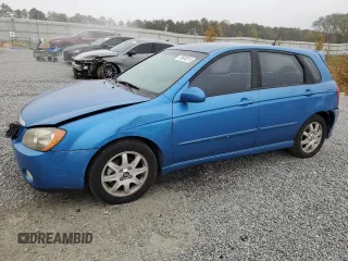 2005 Kia Spectra with VIN KNAFE161955108612, listed as a Copart auction lot 79648514 with 156,963 mi miles and Salvage Title. Bid and sale history available at carsss.com. Image 1.