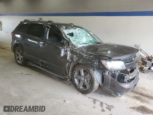 2017 Dodge Journey Crossroad Plus with VIN 3C4PDCGB1HT677410, listed as a Copart auction lot 53134325 with 204,531 mi miles and Salvage title. Bid and sale history available at DreamBid. Image 4.