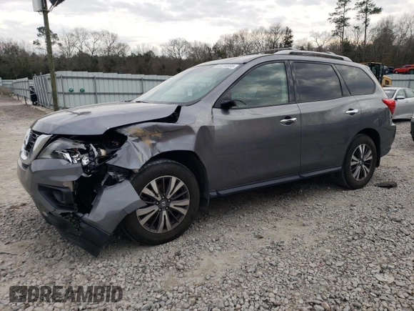 2017 Nissan Pathfinder SV z VIN 5N1DR2MN5HC909799, wystawiony jako Copart lot #43310305 z przebiegiem 69 599 mil mil oraz Szkoda całkowita • Salvage title. Historia ofert i sprzedaży dostępna na DreamBid. Obrazek 1.