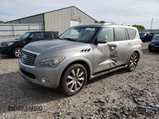 2012 Infiniti QX56 7-passenger with VIN JN8AZ2NE3C9017910, listed as a Copart auction lot 54199494 with 242,851 mi miles and Salvage Title. Bid and sale history available at carsss.com. Image 1.