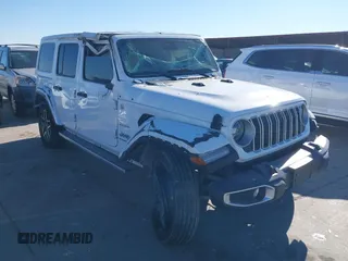 2024 Jeep Wrangler Sahara with VIN 1C4PJXEGXRW364527, listed as a IAAI auction lot 41398681 with 7,031 mi miles and . Bid and sale history available at carsss.com. Image 1.