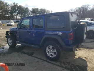 2019 Jeep Wrangler Unlimited Sport S with VIN 1C4HJXDG6KW582301, listed as a Copart auction lot 43180525 with 64,477 mi miles and Salvage title. Bid and sale history available at DreamBid. Image 2.
