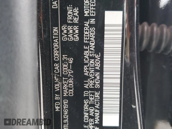 2018 Volvo S60 Dynamic with VIN YV140MTL9J2461910, listed as a Copart auction lot 45657145 with 135,581 mi miles and Salvage Title. Bid and sale history available at carsss.com. Image 12.