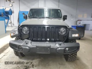 2021 Jeep Wrangler Unlimited Willys with VIN 1C4HJXDN3MW570110, listed as a Copart auction lot 53696535 with 40,166 mi miles and Salvage title. Bid and sale history available at DreamBid. Image 5.