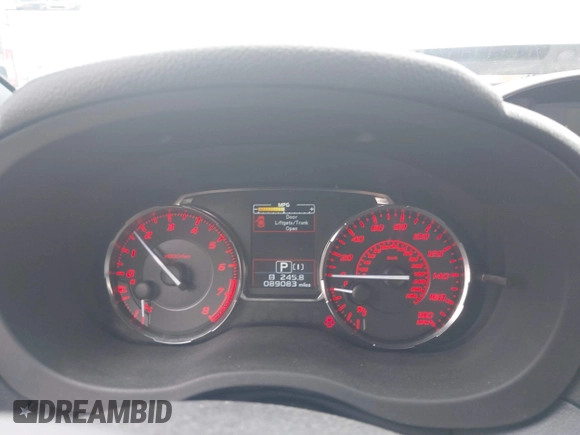 2015 Subaru WRX Limited with VIN JF1VA1G63F8831513, listed as a IAAI auction lot 41644396 with 89,083 mi miles. Bid and sale history available at carsss.com. Image 7.