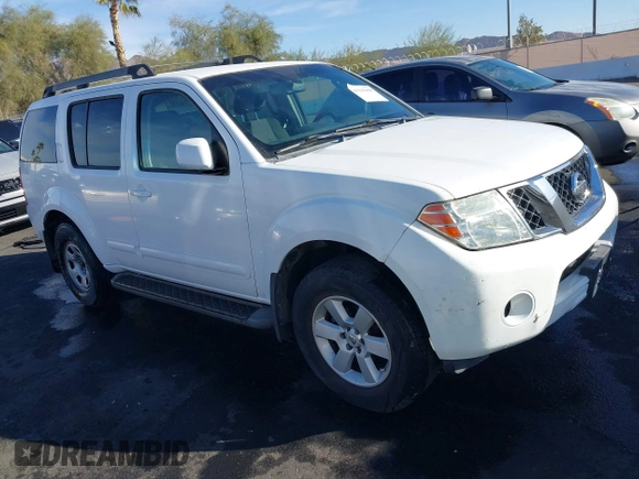 2008 Nissan Pathfinder S with VIN 5N1AR18U38C637073, listed as a IAAI auction lot 41119498 with 155,313 mi miles. Bid and sale history available at carsss.com. Image 1.
