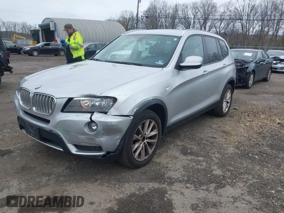 2013 BMW X3 xDrive28i with VIN 5UXWX9C54D0D06319, listed as a IAAI auction lot 42030197 with 79,940 mi miles. Bid and sale history available at carsss.com. Image 2.