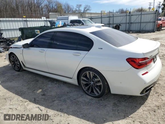 2018 BMW 7 Series M760i xDrive with VIN WBA7H6C53JG614967, listed as a Copart auction lot 49269345 with 83,872 mi miles and Salvage Title. Bid and sale history available at carsss.com. Image 2.