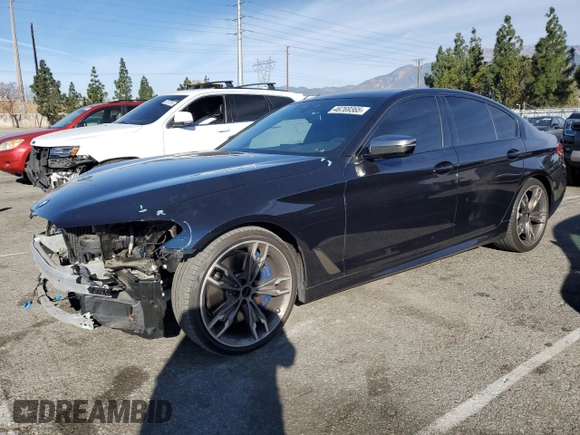 2020 BMW 5 Series M550i xDrive with VIN WBAJS7C06LBN96210, listed as a Copart auction lot 46769365 with 39,710 mi miles and Salvage title. Bid and sale history available at DreamBid. Image 1.